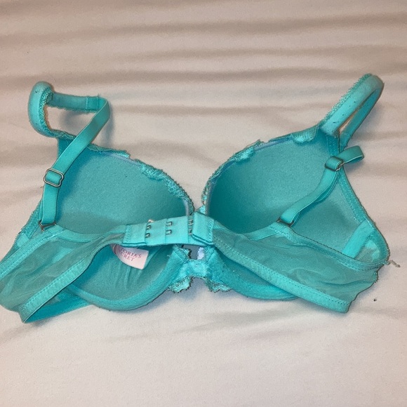 Women’s Victoria’s Secret Body By Victoria All over lace blue push up plunge bra - Picture 4 of 5